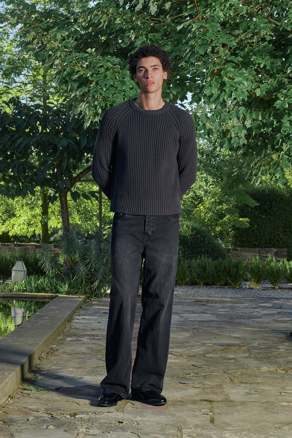 Signature Rib Sweater - Black