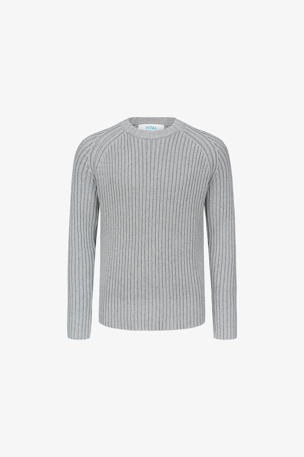Signature Rib Sweater - Grey