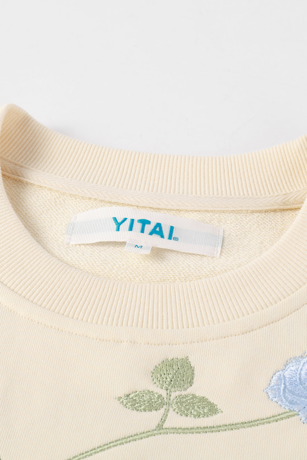 Blue Rose Vine Crewneck