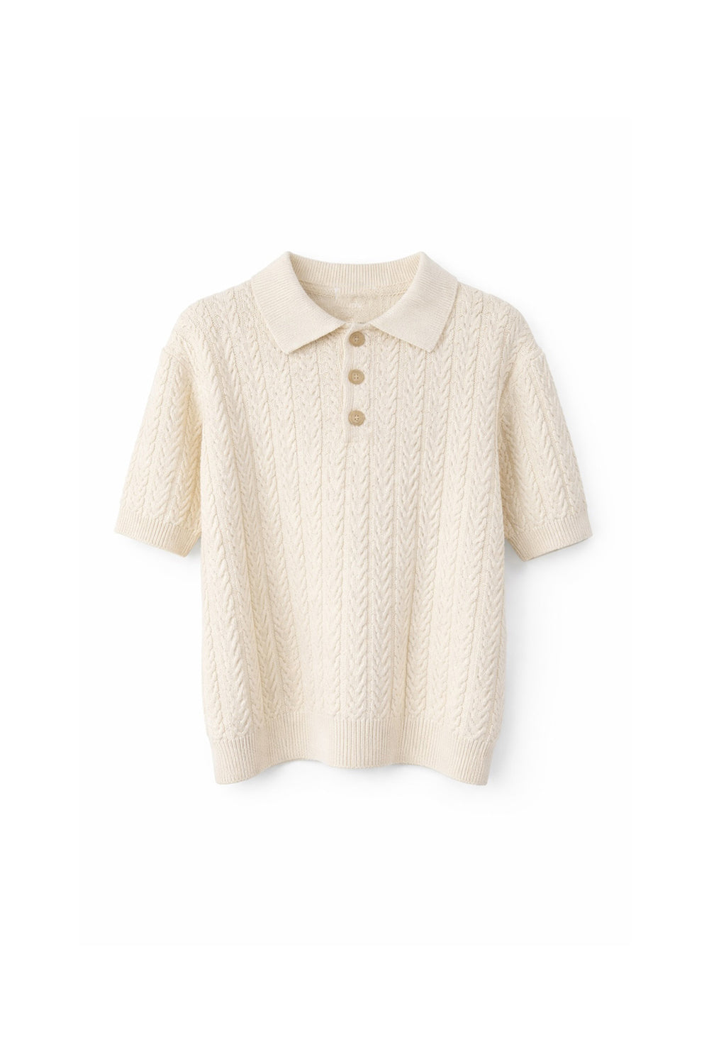 Cable knit Polo