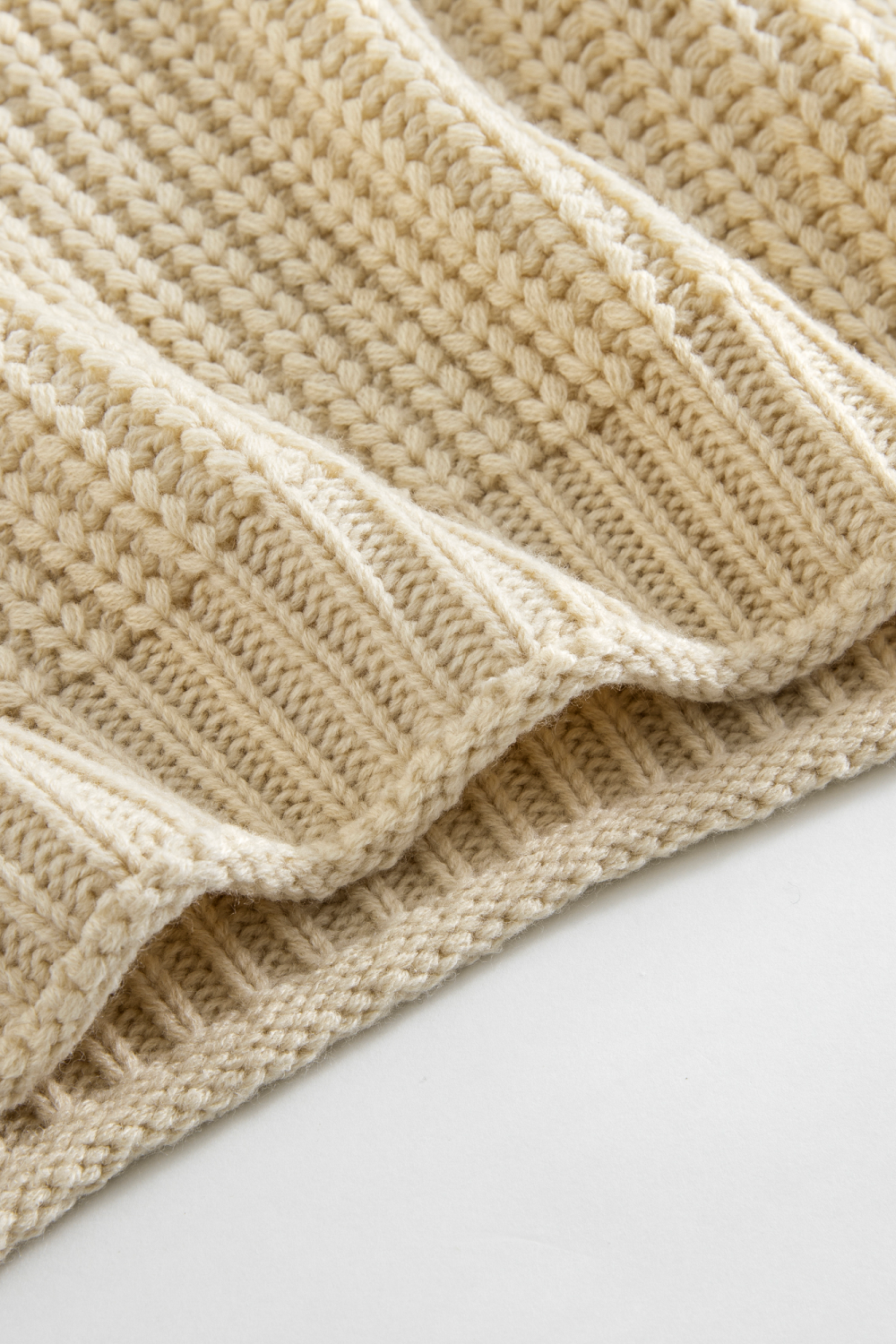 Waffle-Knit Crewneck Sweater