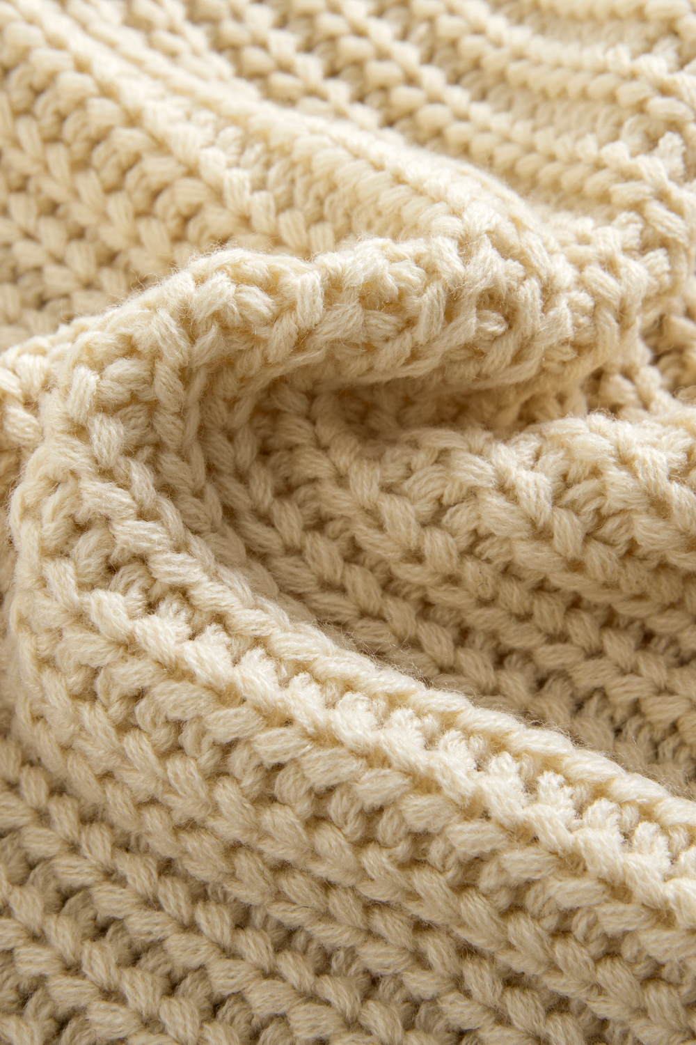 Waffle-Knit Crewneck Sweater