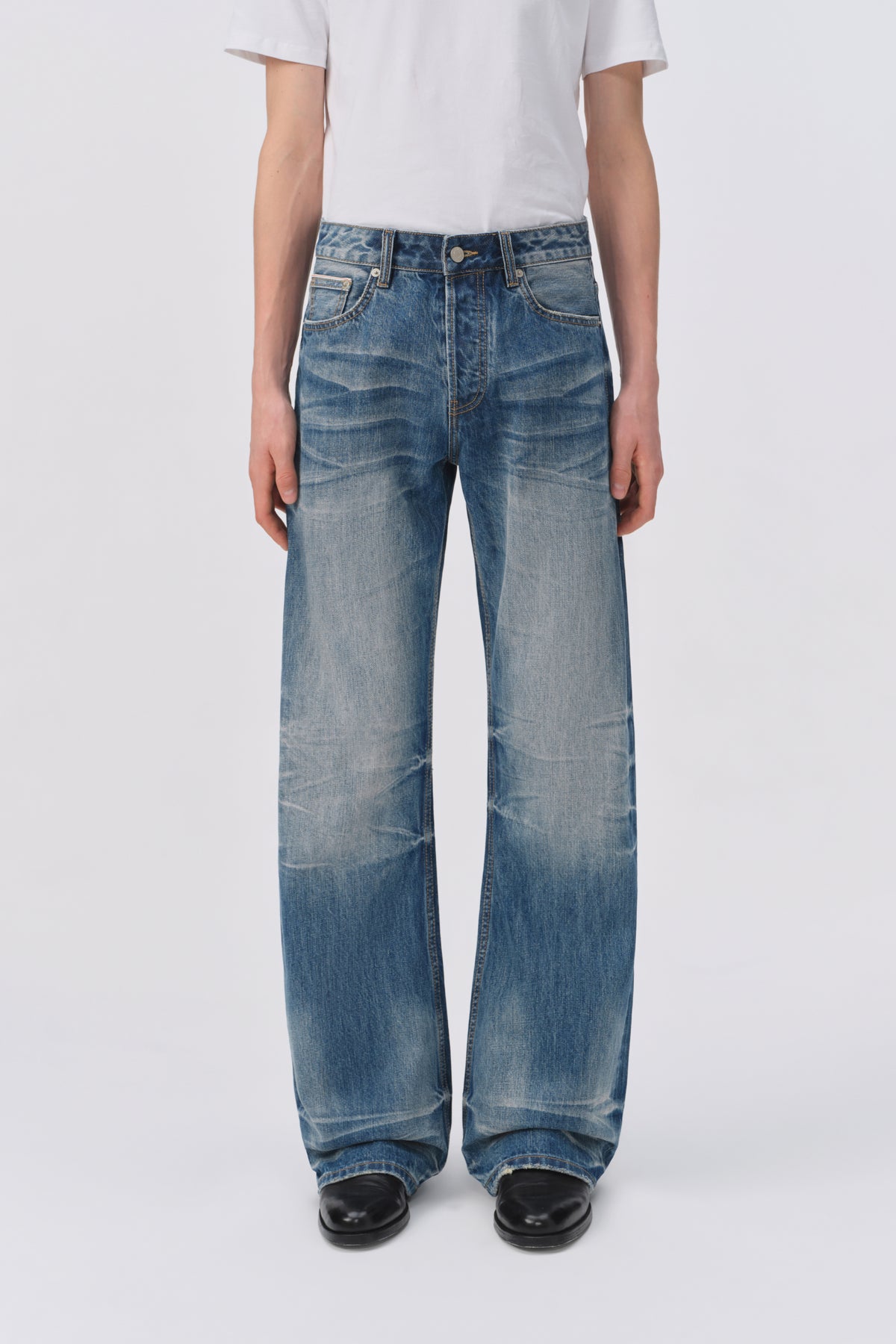 Vintage Wash Slub Selvedge Bootcut Denim