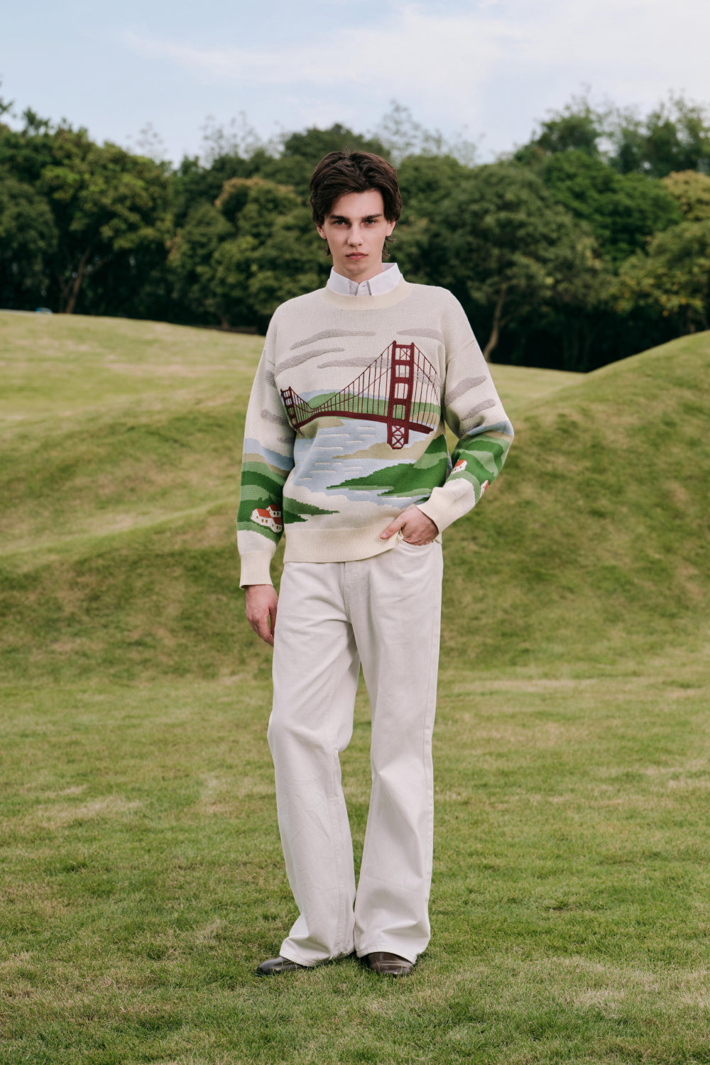 Golden Gate Embroidery Sweater