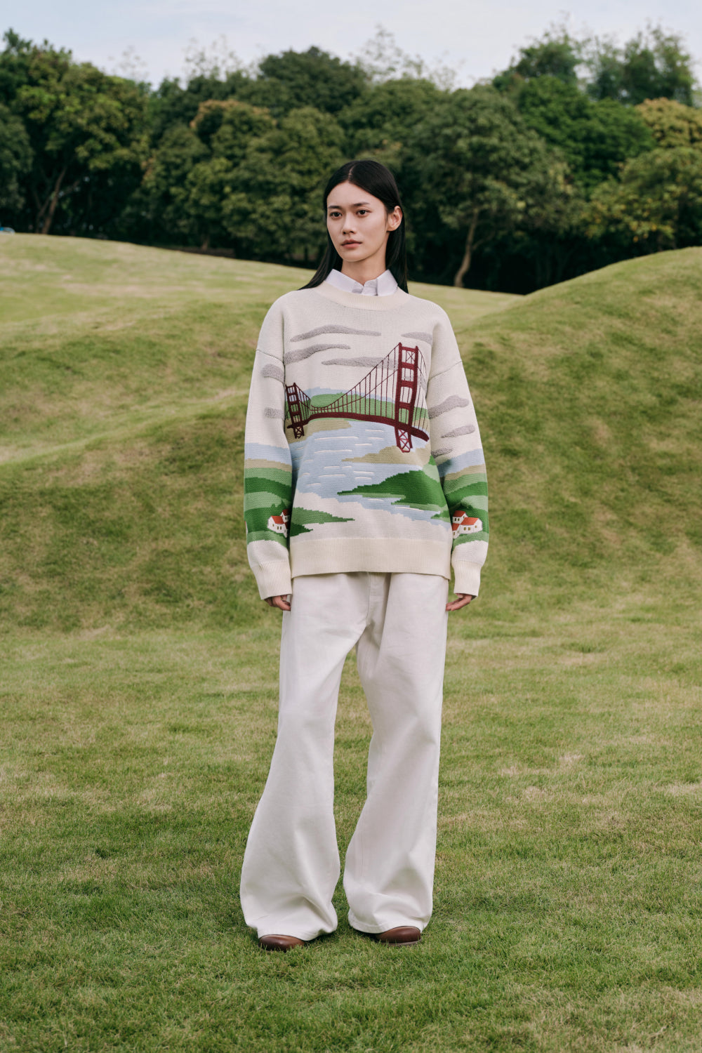 Golden Gate Embroidery Sweater