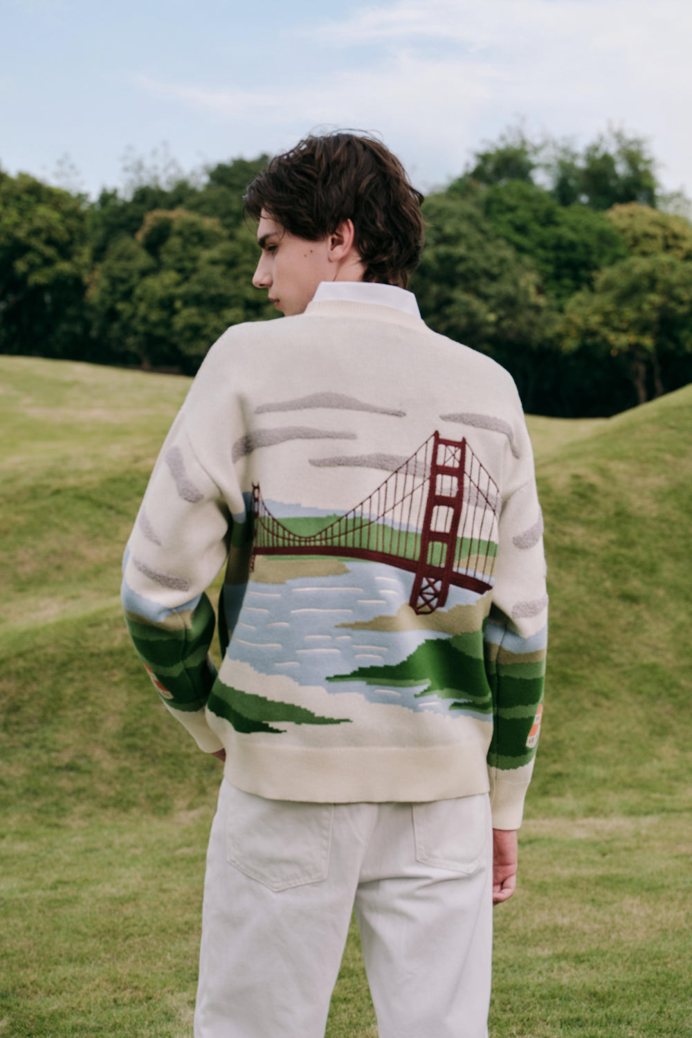 Golden Gate Embroidery Sweater
