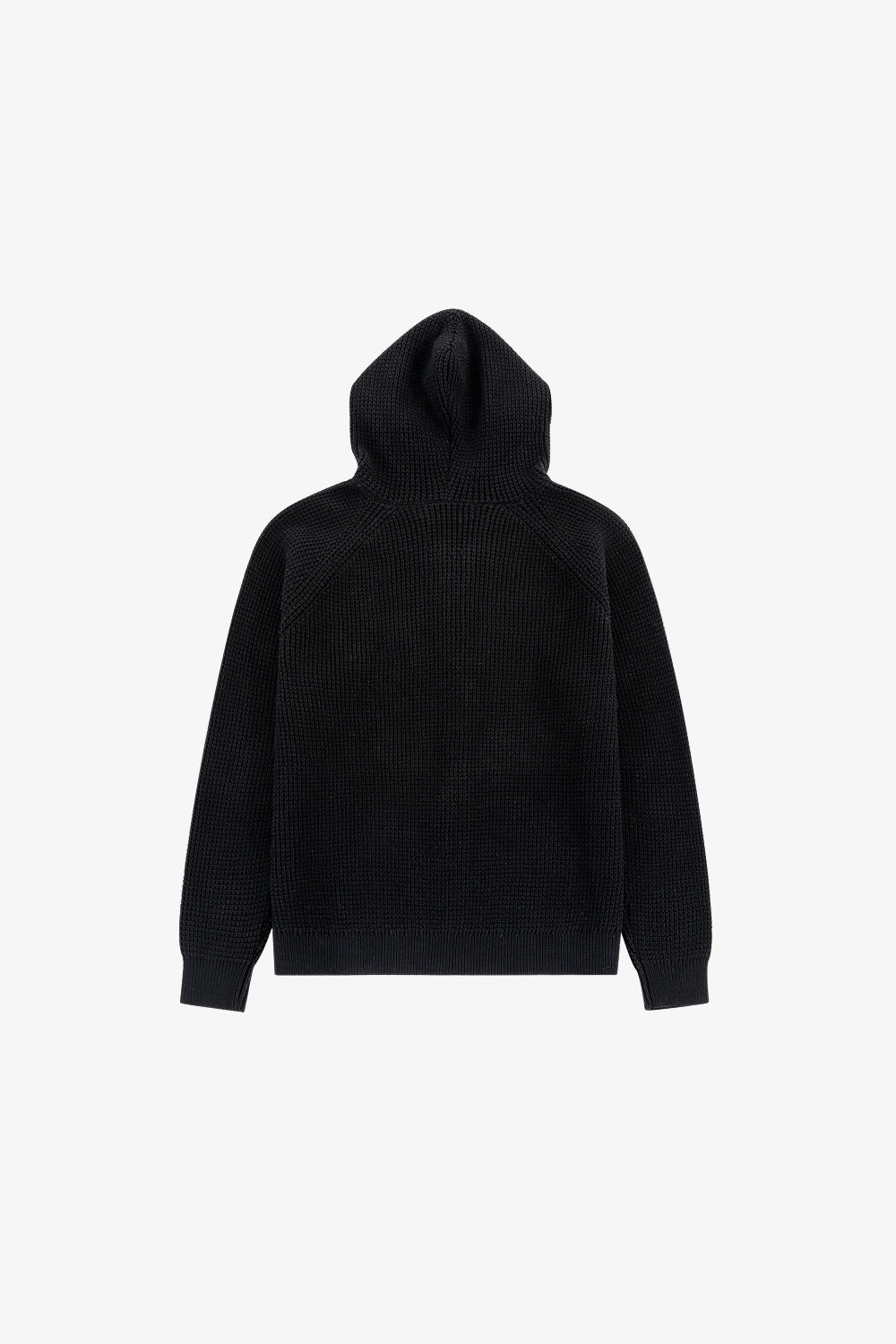 Waffle Knit Zip Hoodie