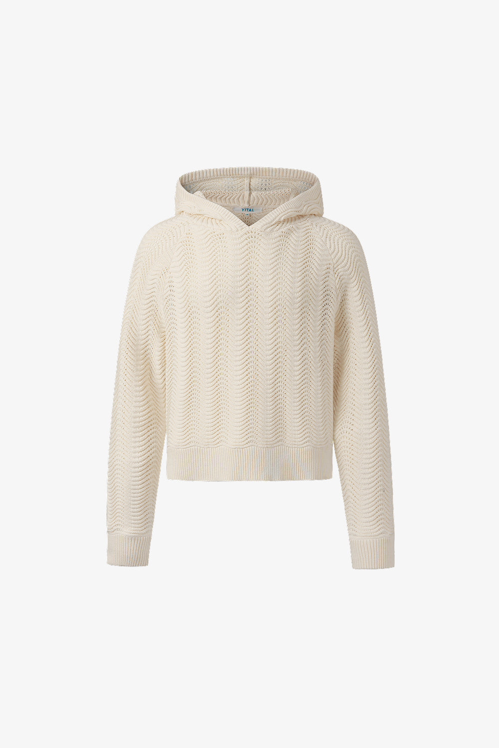 Cream Shale Stitch Hoodie