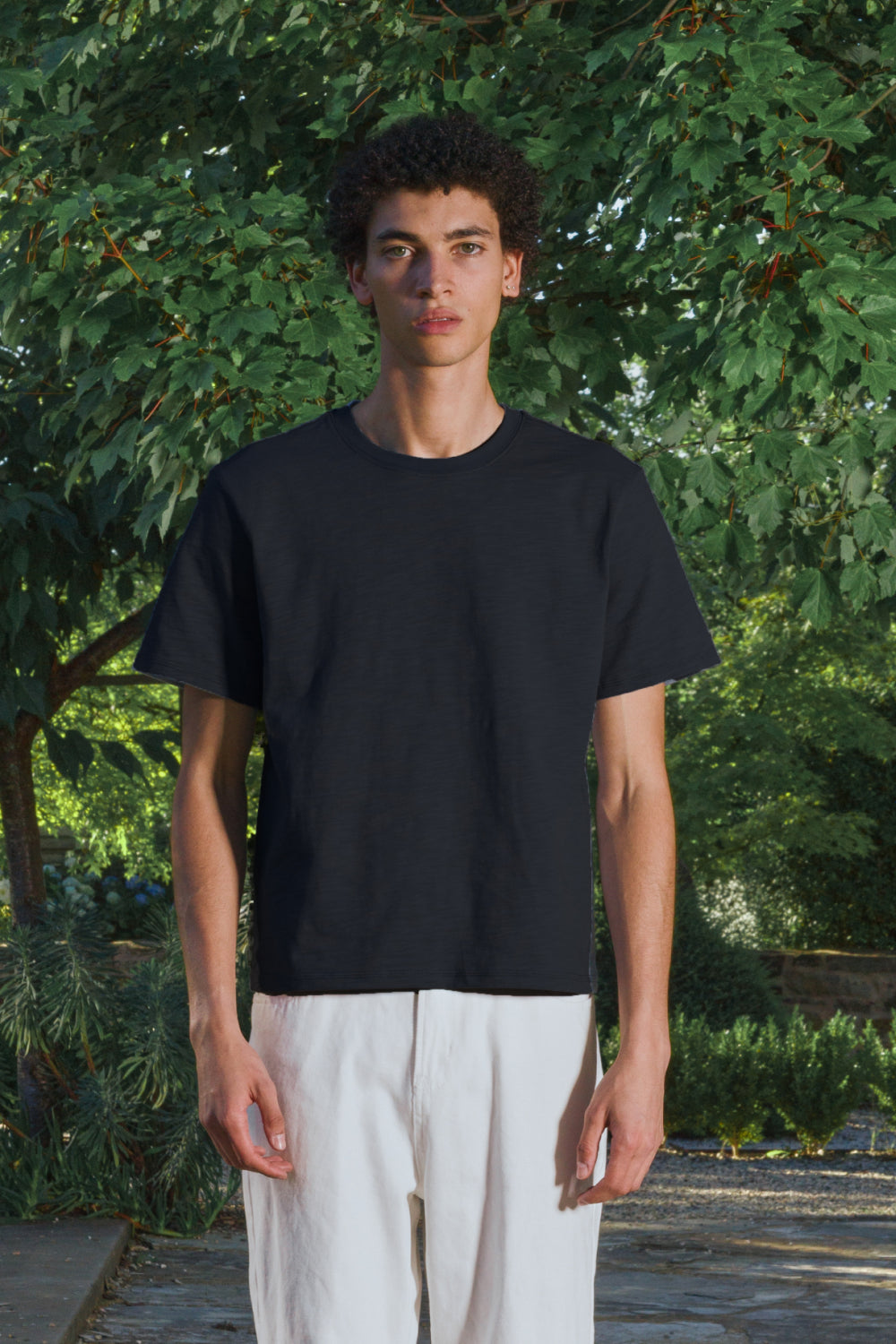 Wabi Cotton Slub Tee - Black