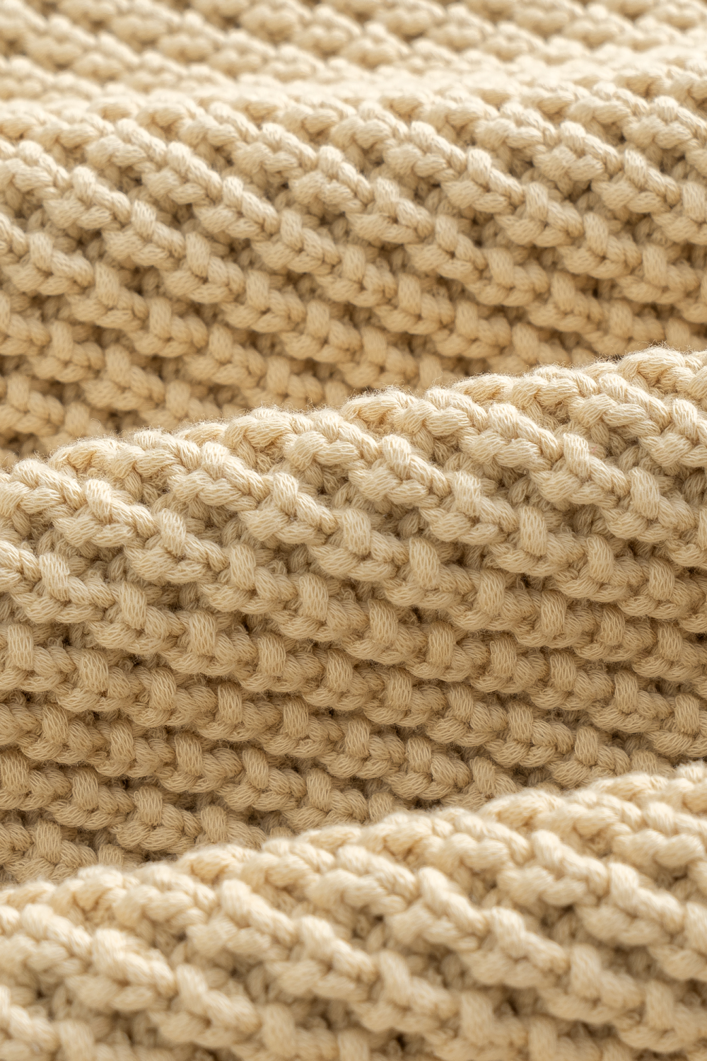 Beige Waffle Knit Bomber