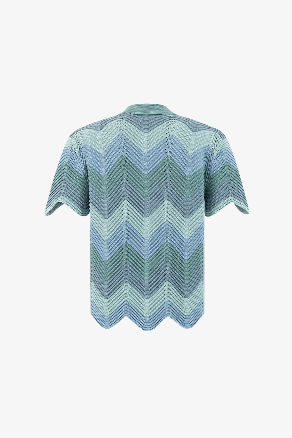 Chevron Blue Knit Shirt