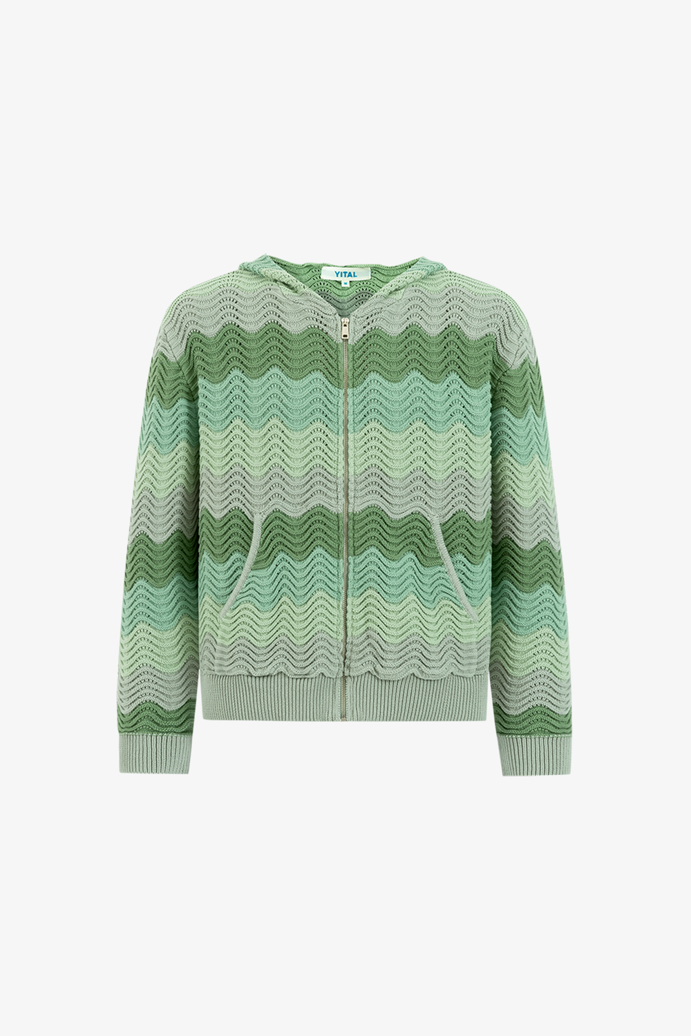 Meadow Wave Knit Hoodie