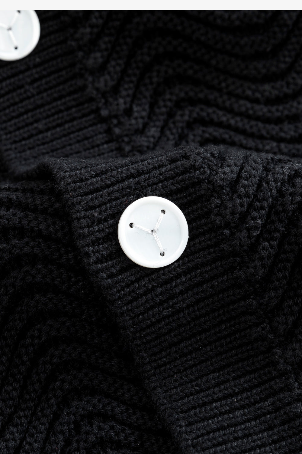 Black Shale Stitch Button Up