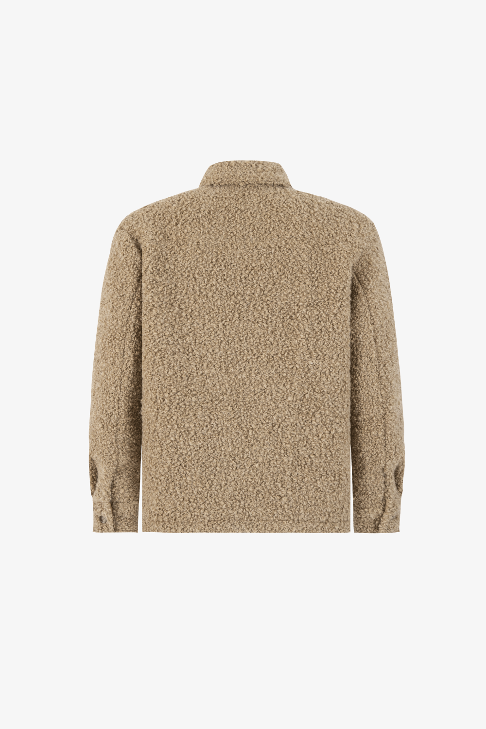 Beige Sherpa Shirt Jacket