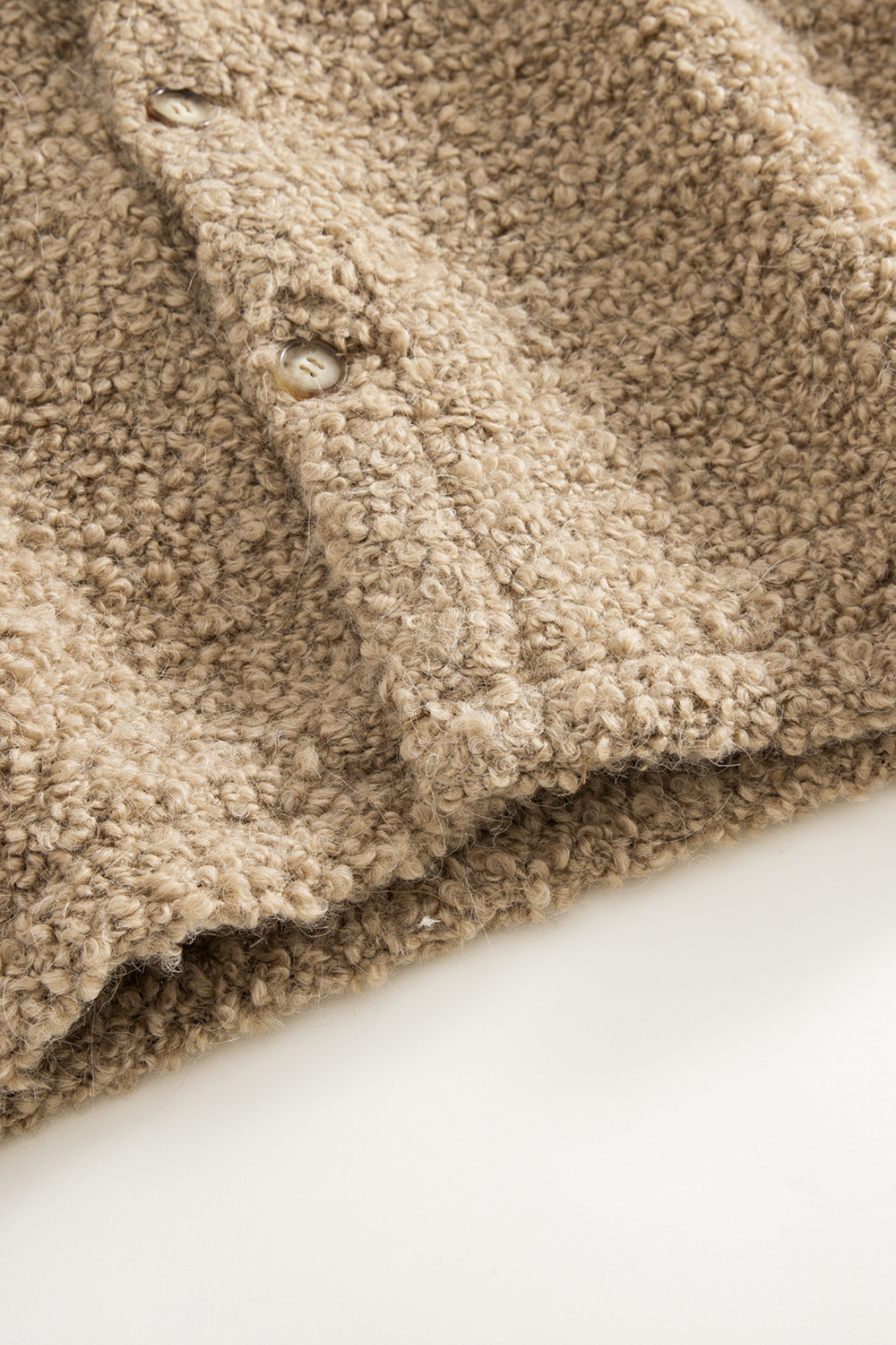 Beige Sherpa Shirt Jacket