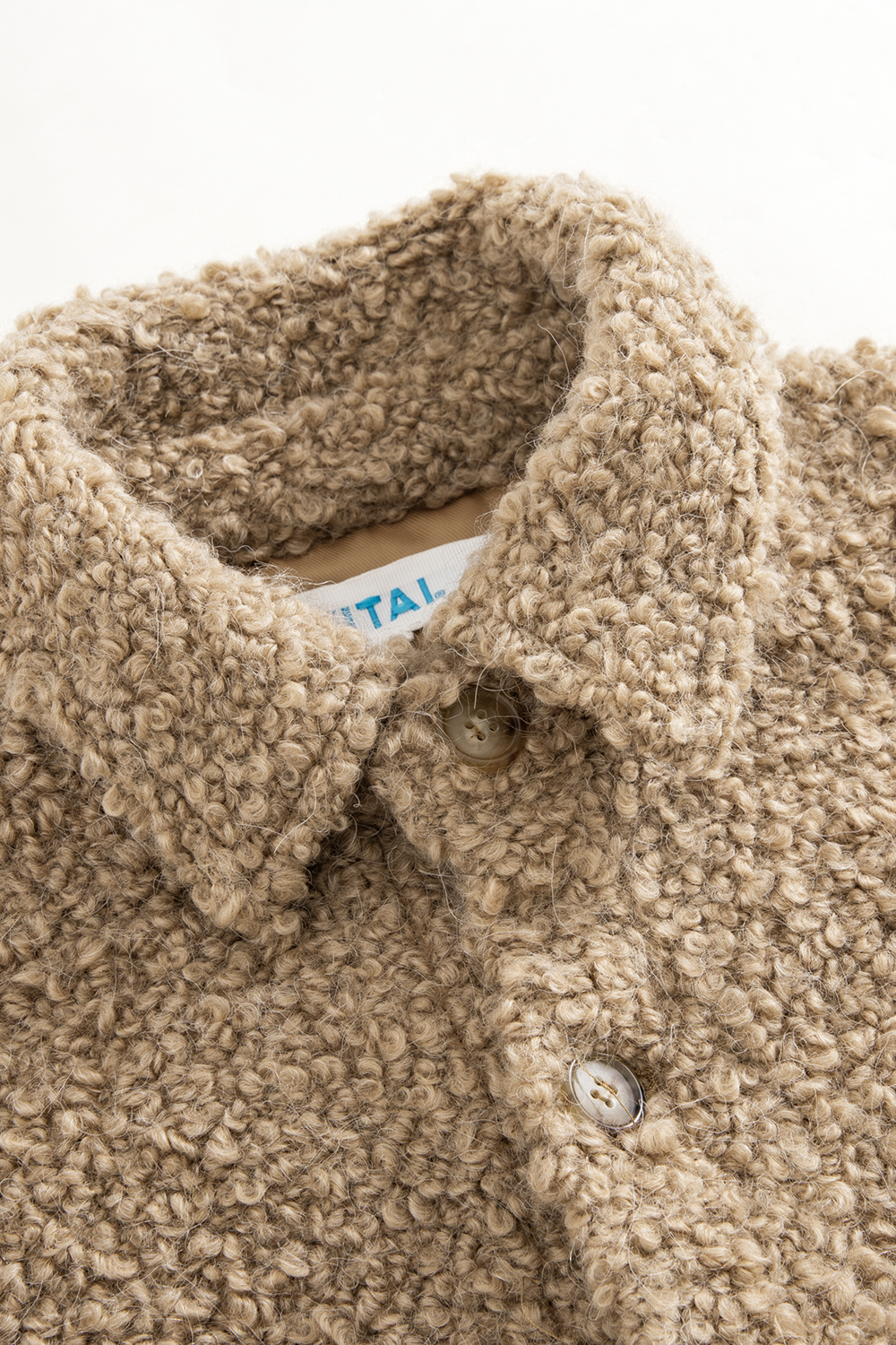 Beige Sherpa Shirt Jacket