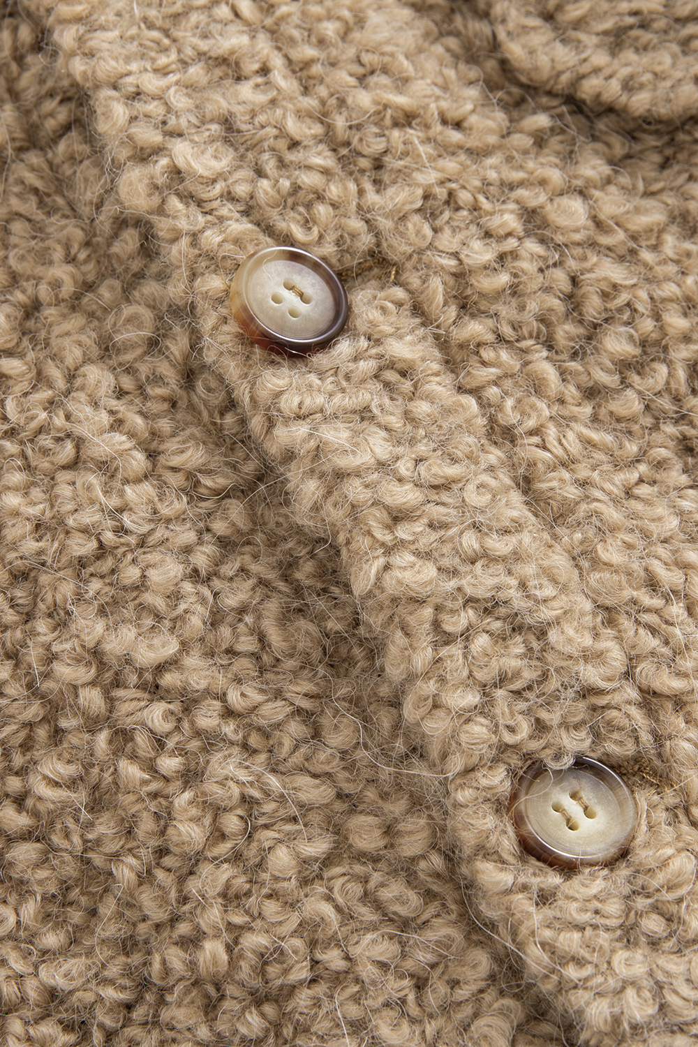 Beige Sherpa Shirt Jacket