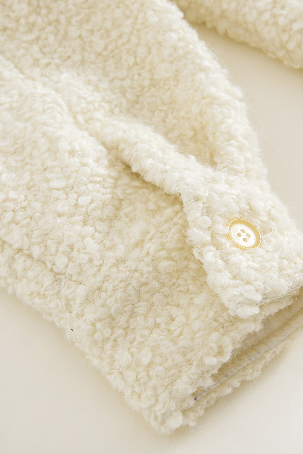 Cream Sherpa Shirt Jacket