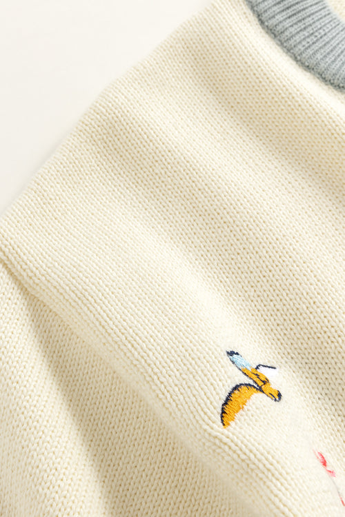 CELESTIAL STRIPE MOCK SWEATER