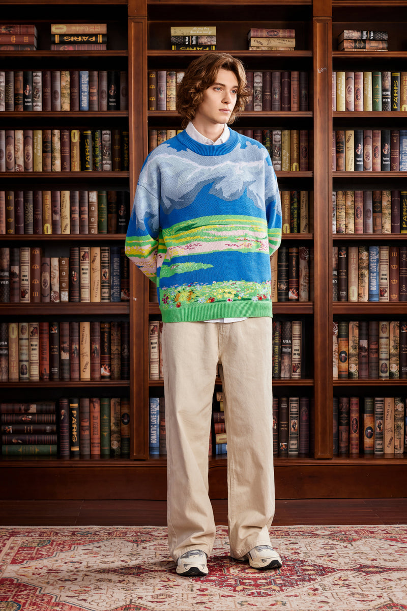 Secret garden hand knitted cotton sweater