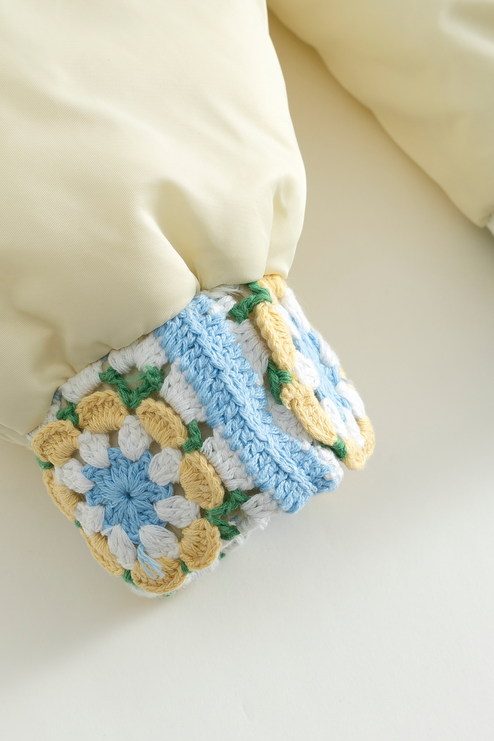 Crochet Trimmed Bomber Jacket