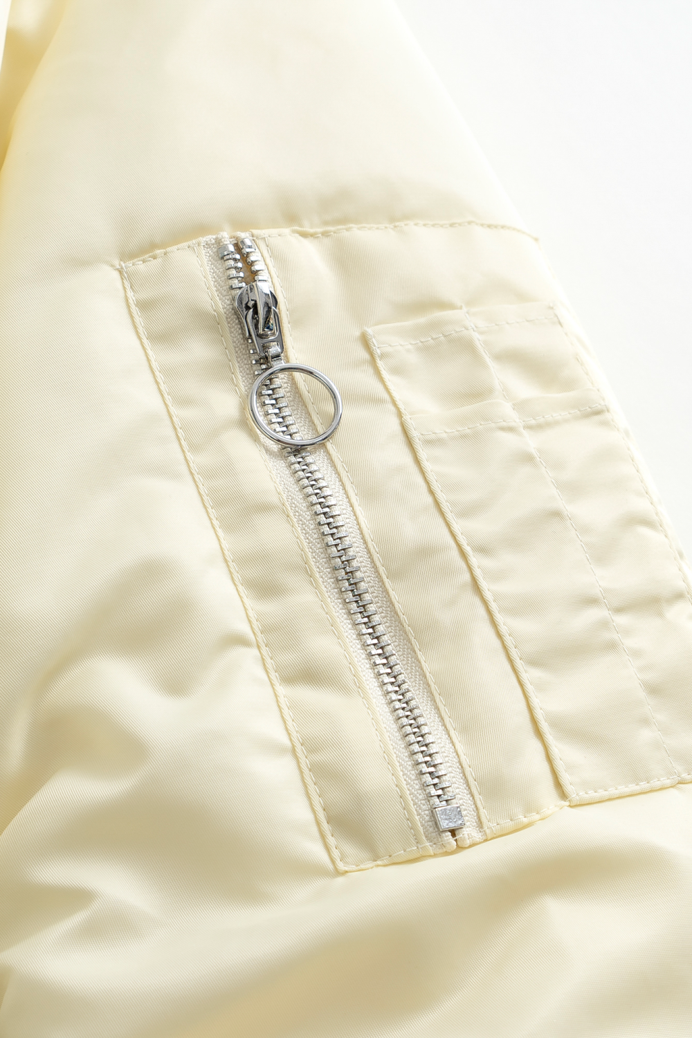 Crochet Trimmed Bomber Jacket