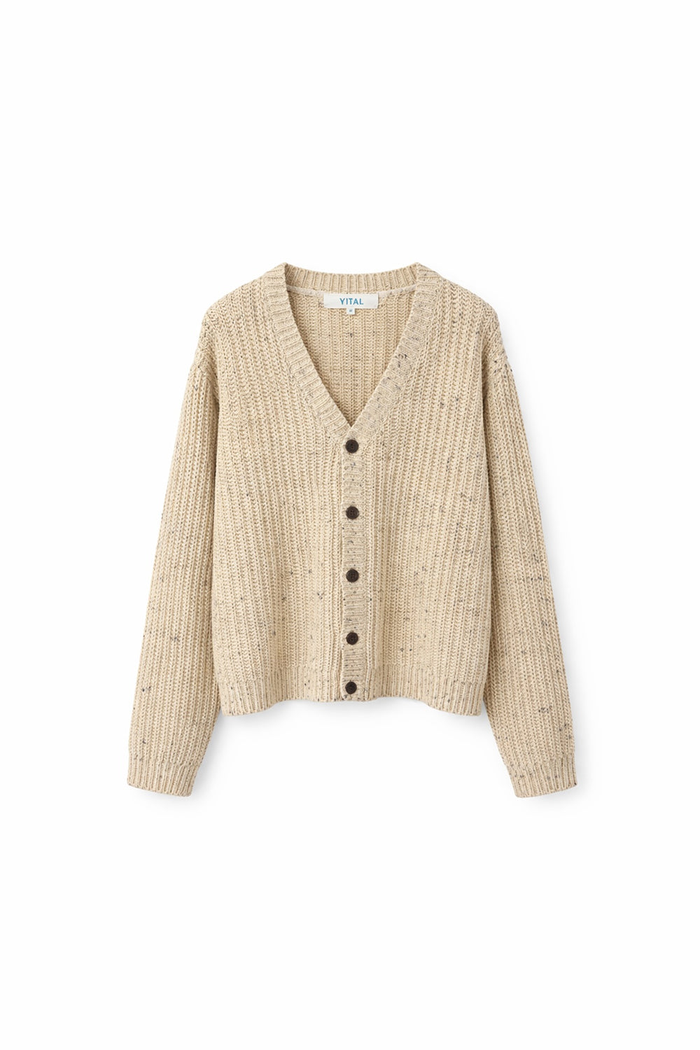 Melangé Ribbed Cardigan