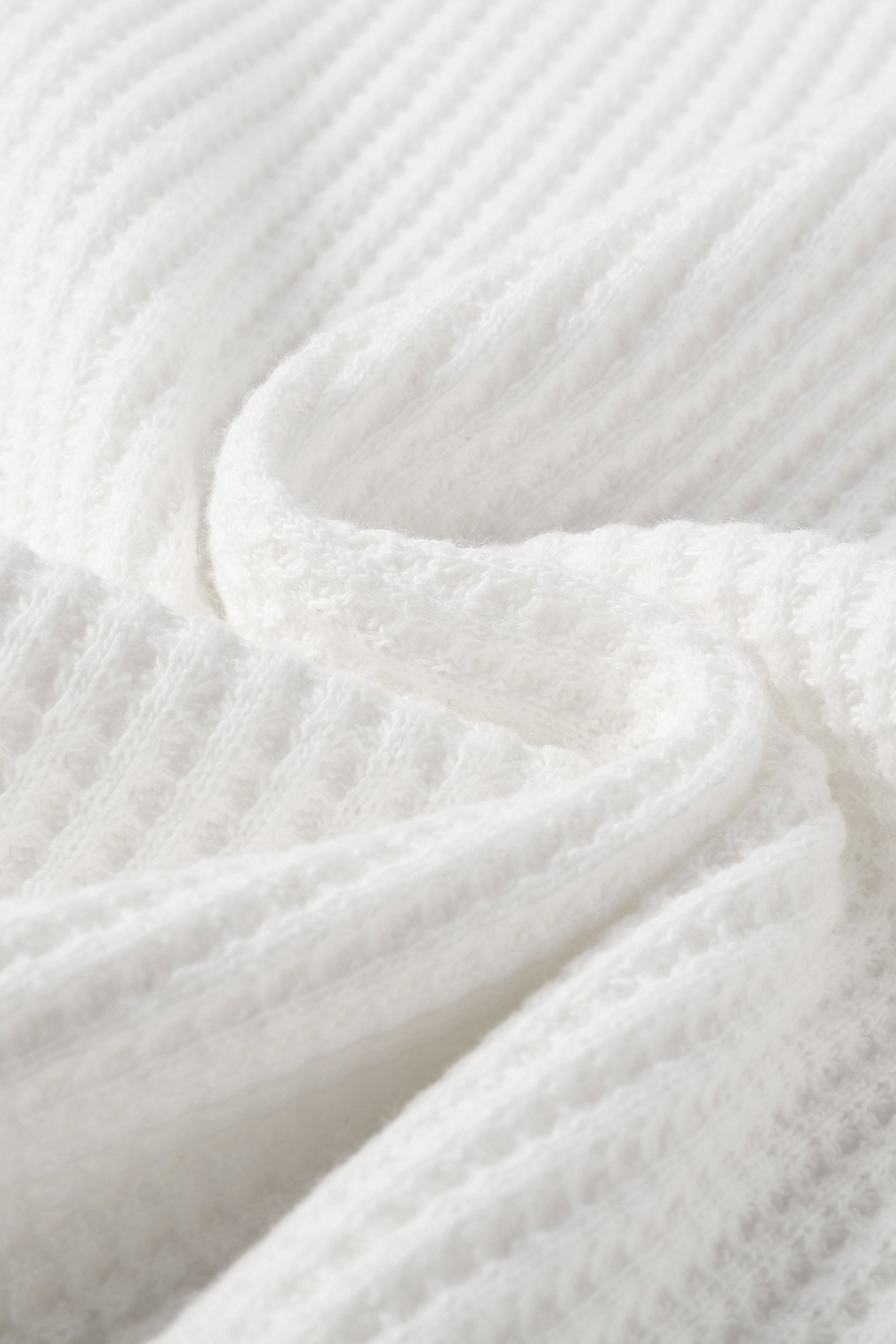 Waffle Henley - White