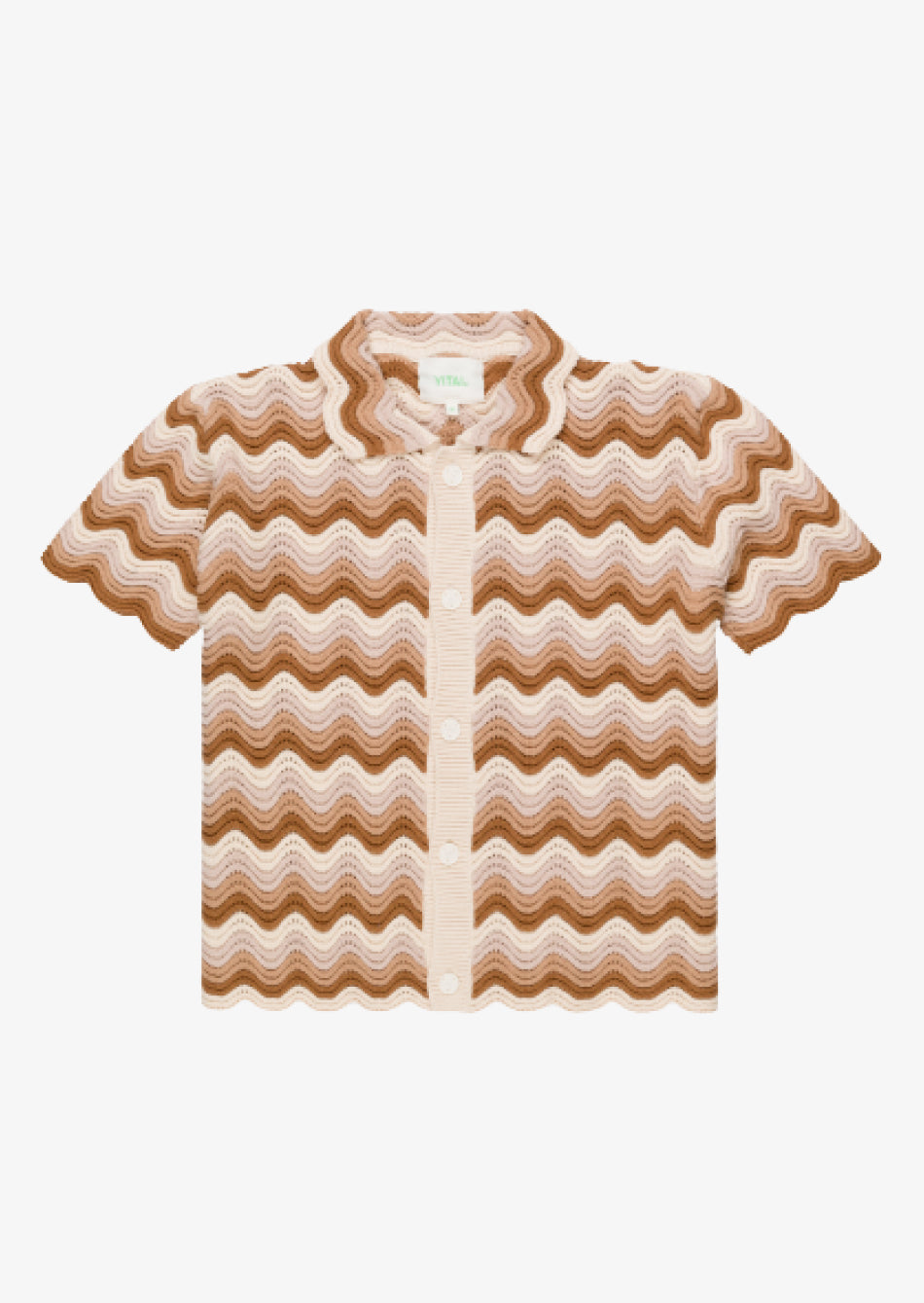 Wave Button-Up (Brown)