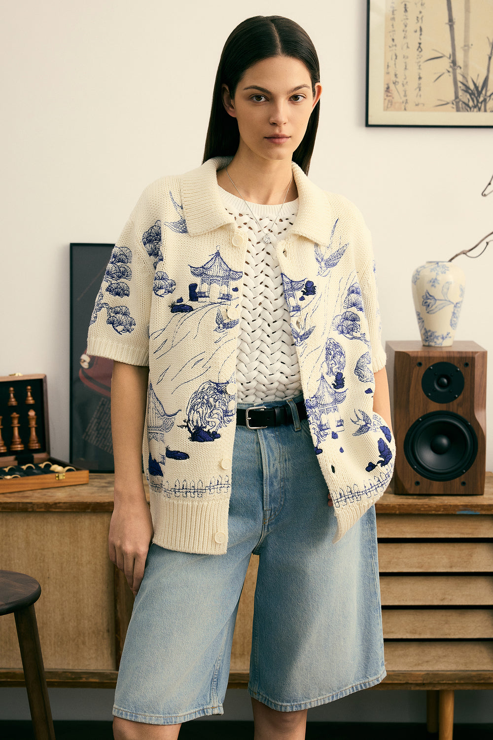 Fine China Embroidery Shirt