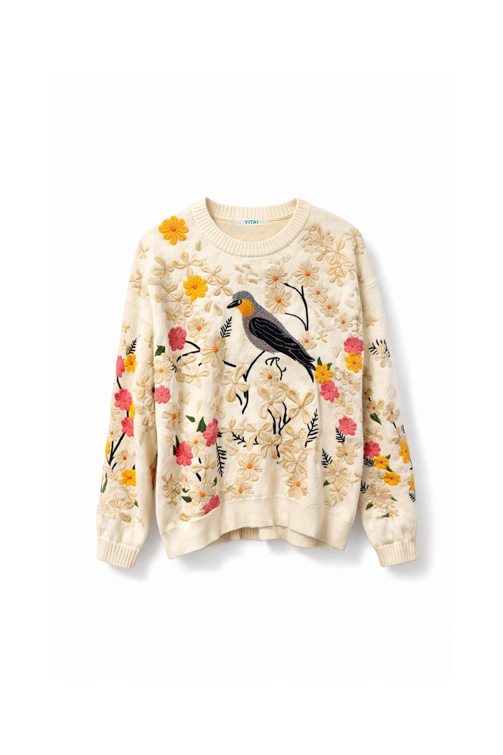 Chinoiserie Embroidery Sweater