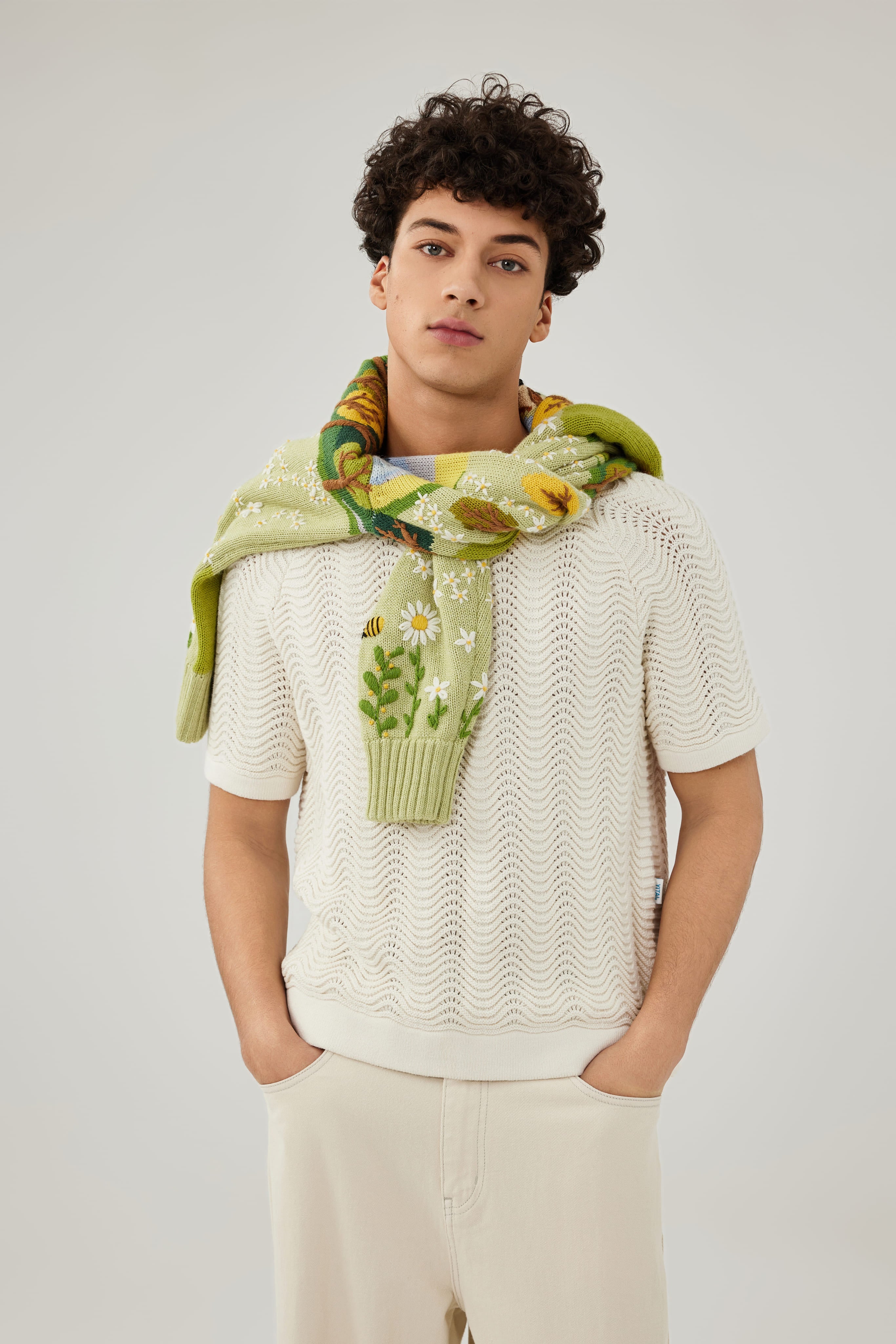 Intarsia Sunflower Cardigan