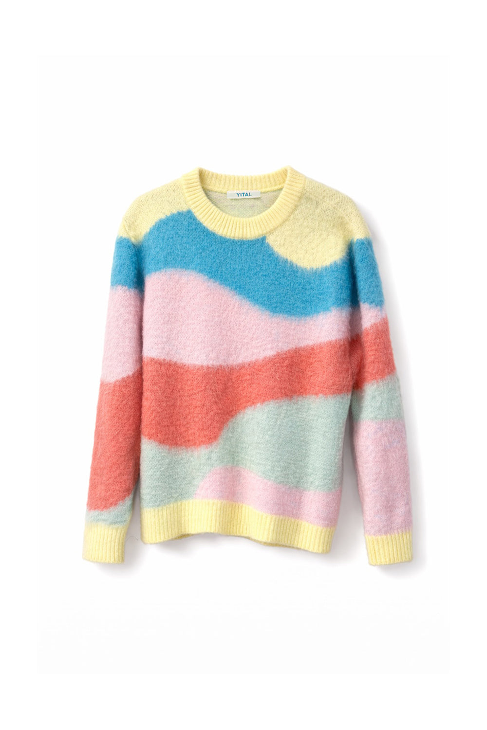 Colorblock Fluffy Sweater