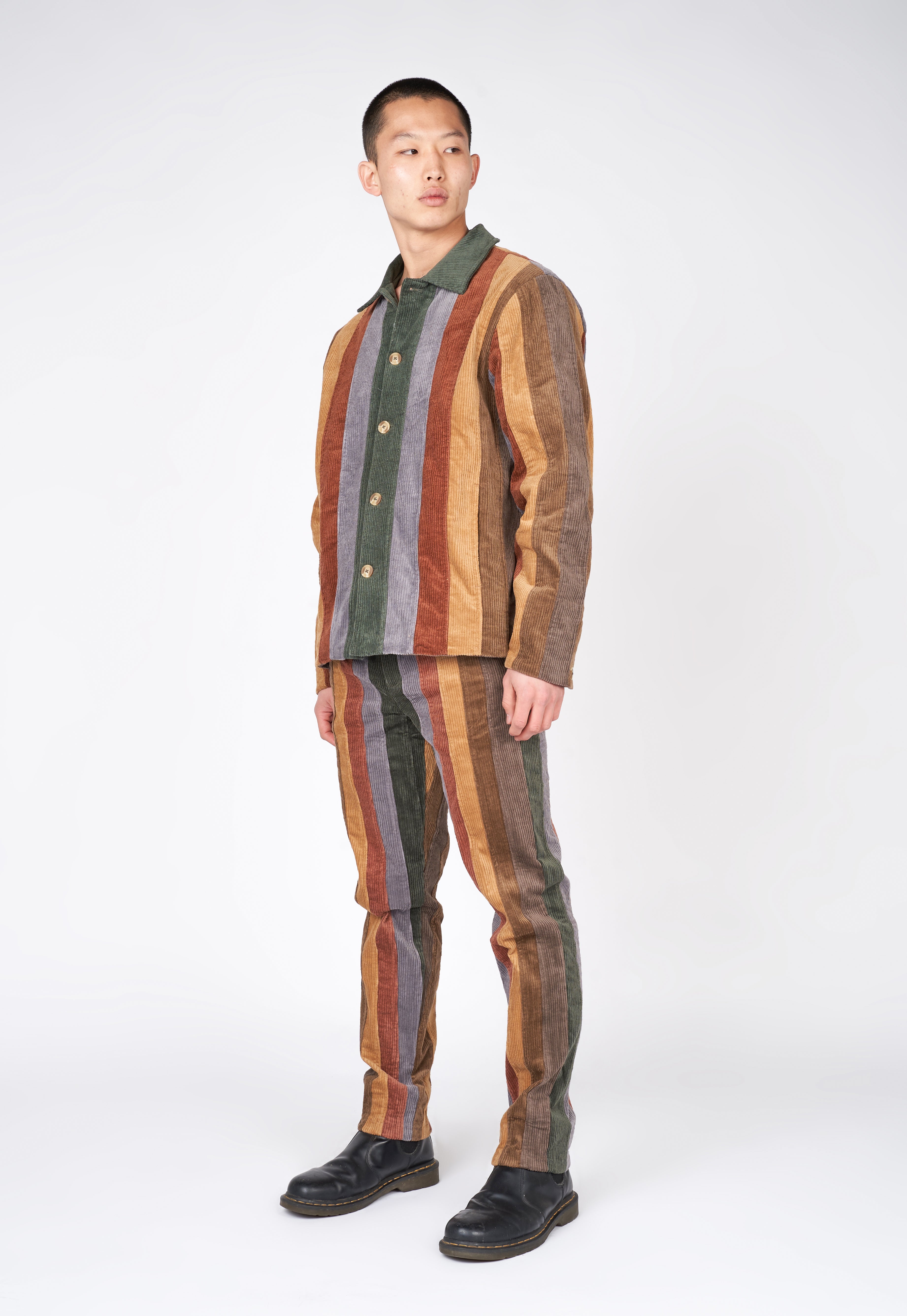 Vertical Paneled Corduroy Jacket