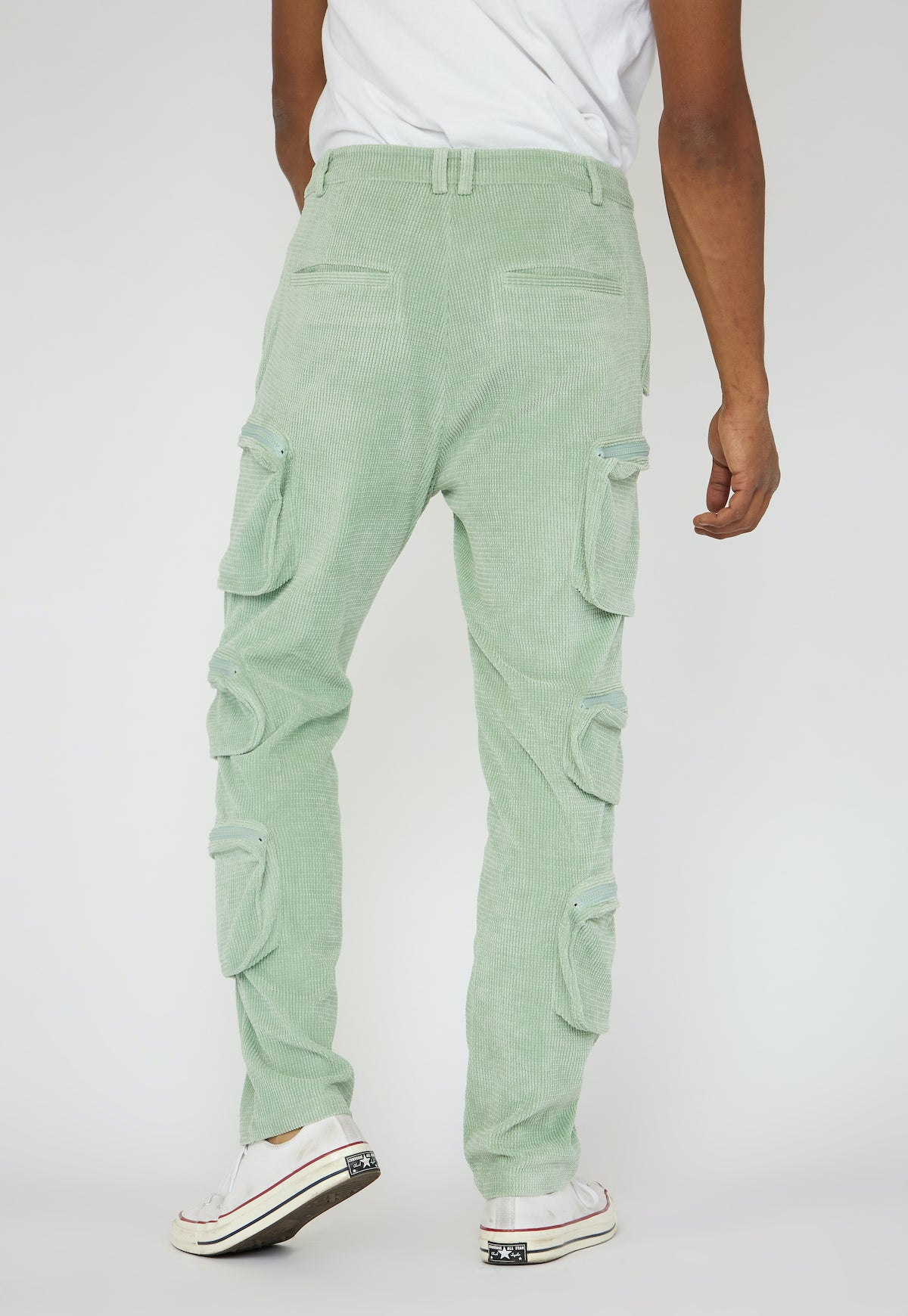 Pistachio Green Cargo Trousers