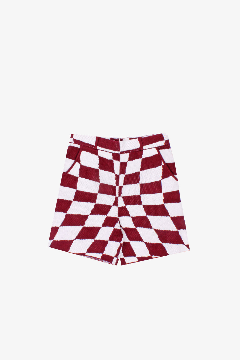 Distorted Checkered Shorts