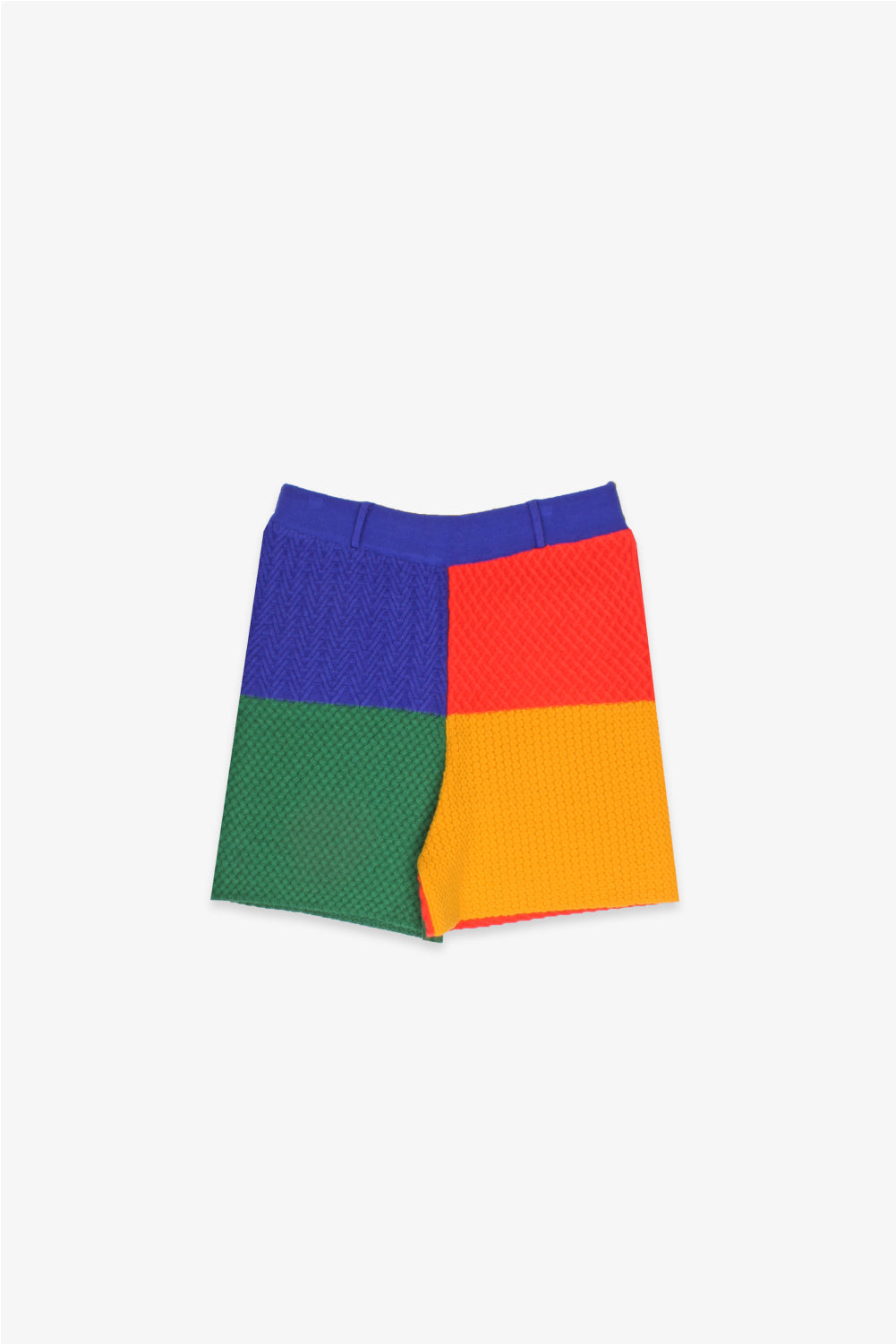 Patchwork Knit Shorts