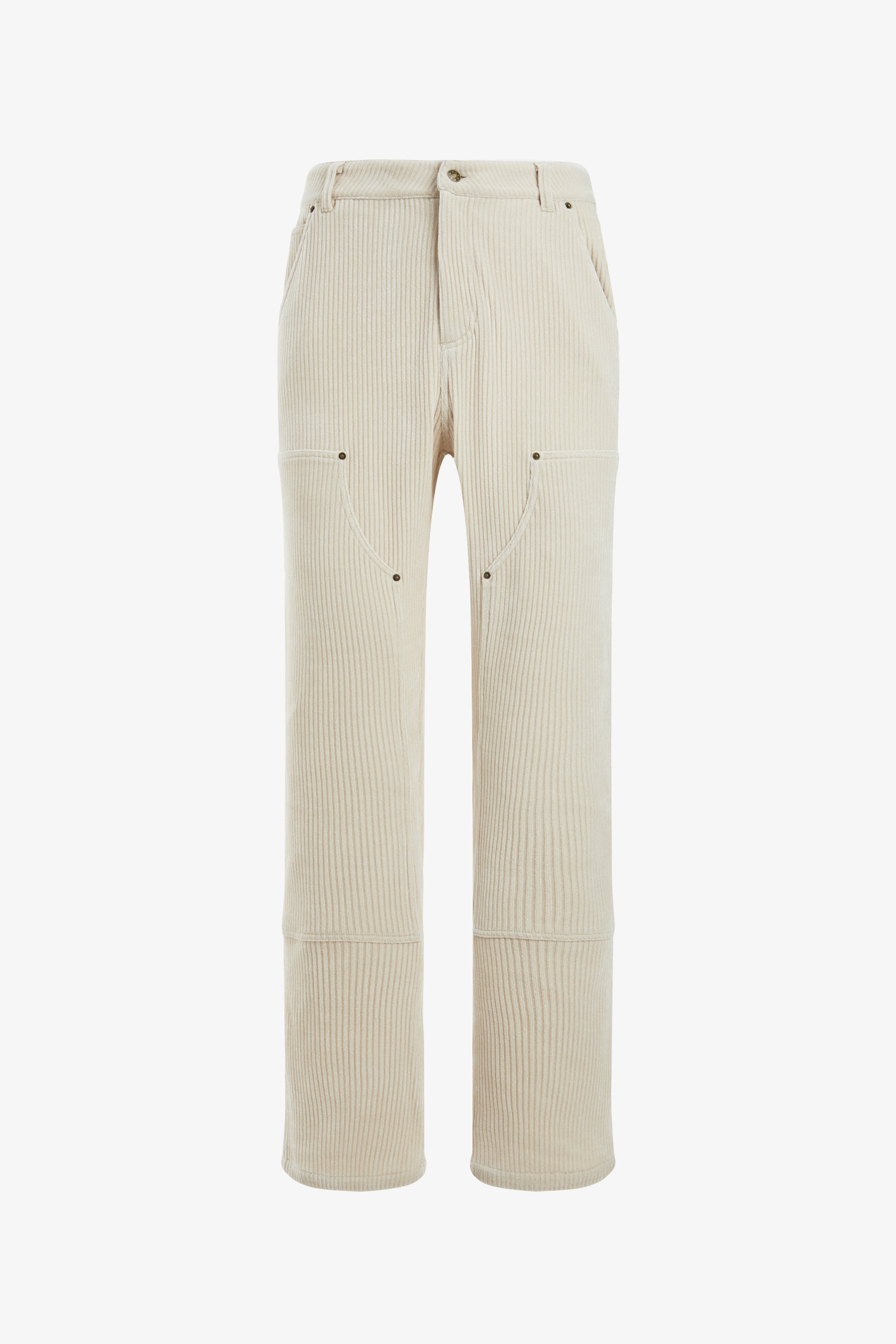 Oatmeal Corduroy Carpenter Pants