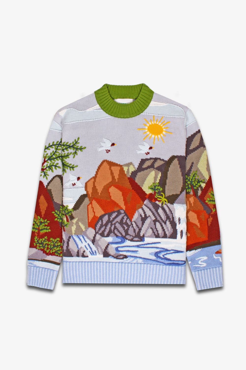 Rising Sun Hand Embroidery Sweater