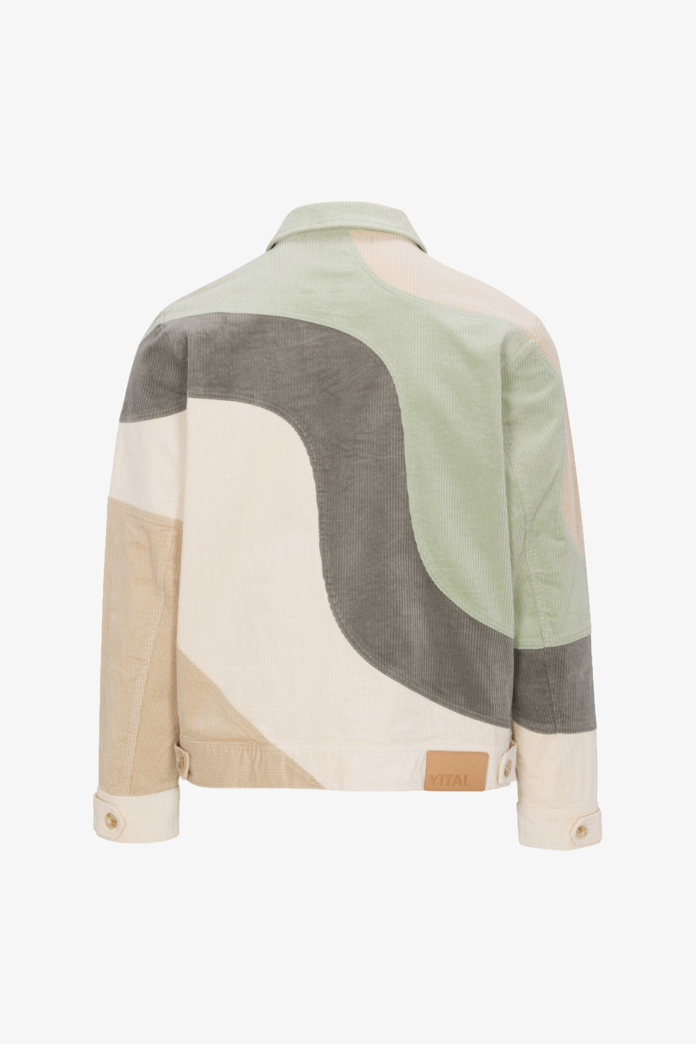 Tonal Patchwork Wavy Jacket