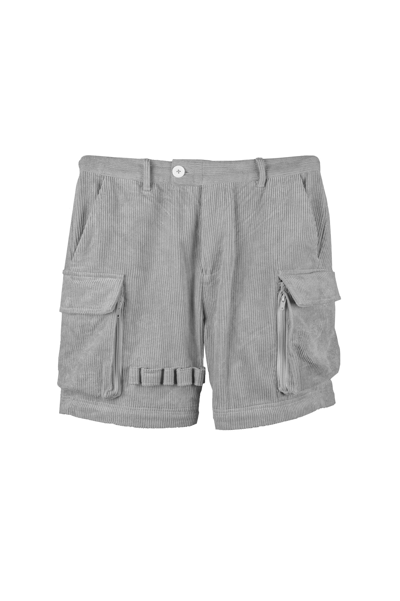 Jet Grey Corduroy Utility Tech Pants