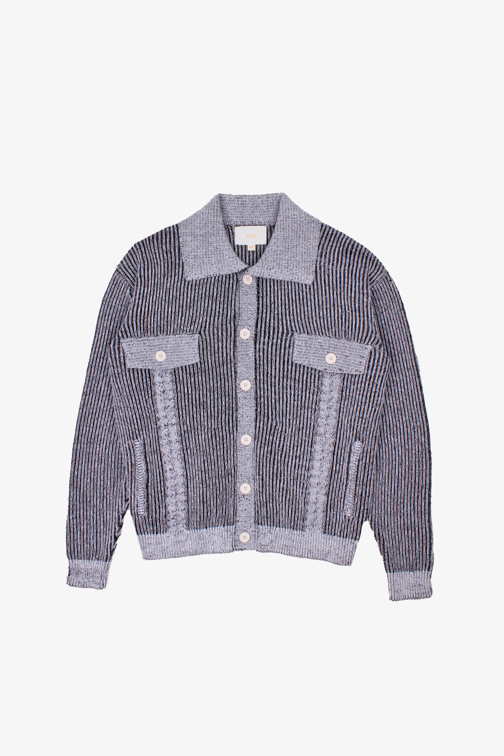 Oreo Melange Knit Cardigan Jacket
