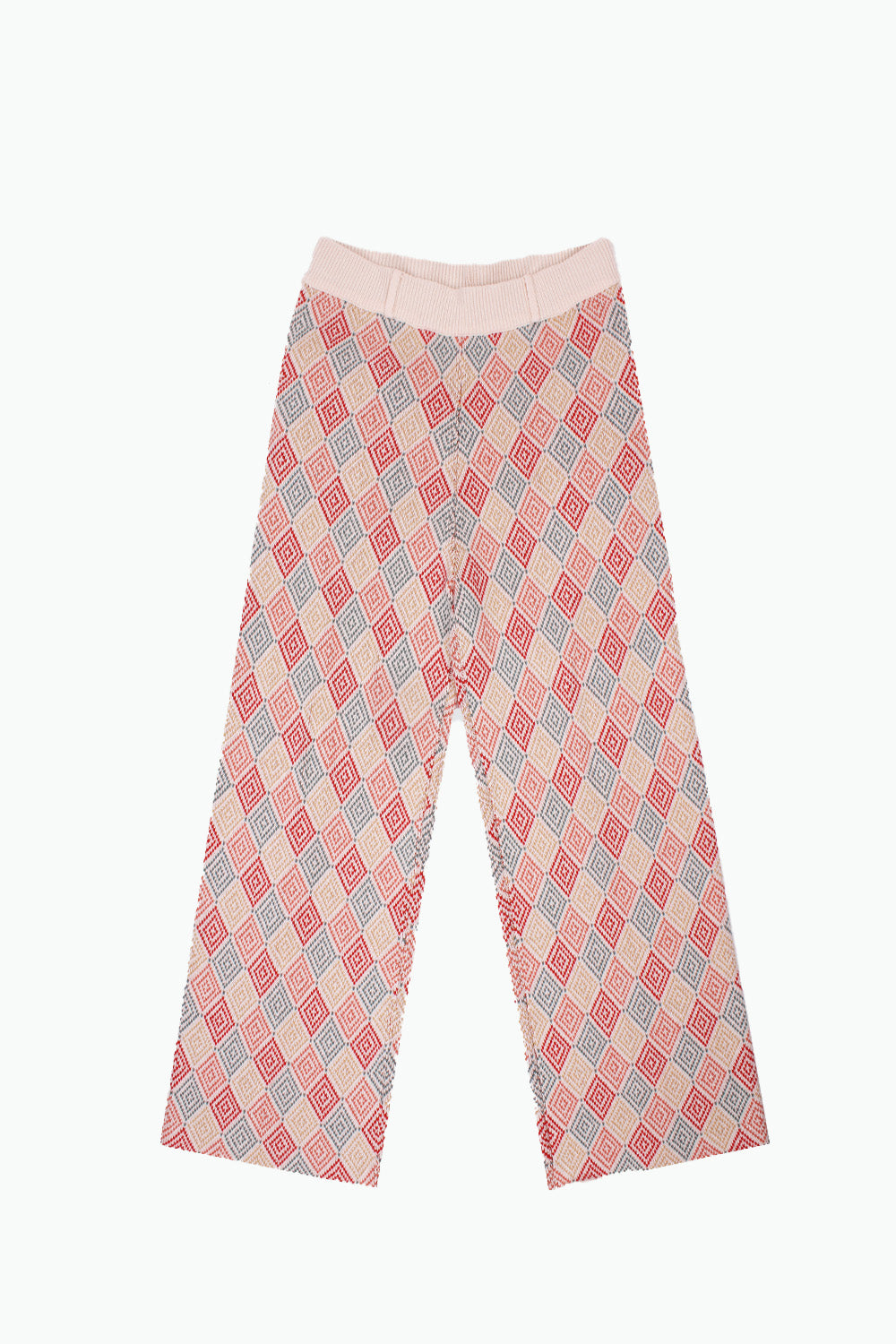 Checkmate Diamond Knit Flared Pant