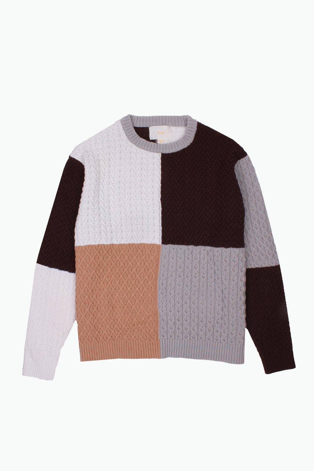 Black Coffee and Espresso Color-block Sweater