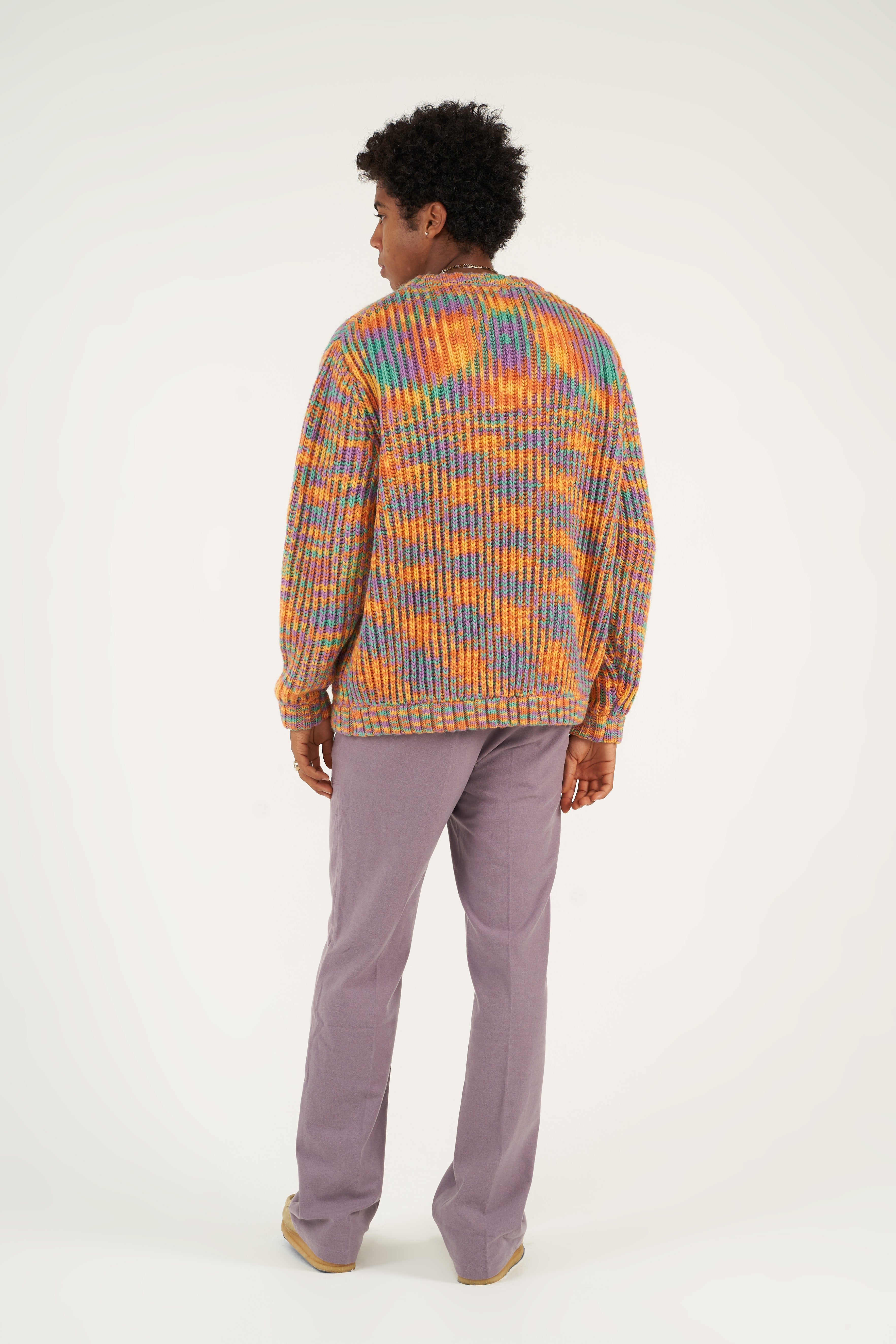 Multicolor Melange Knitted Crewneck