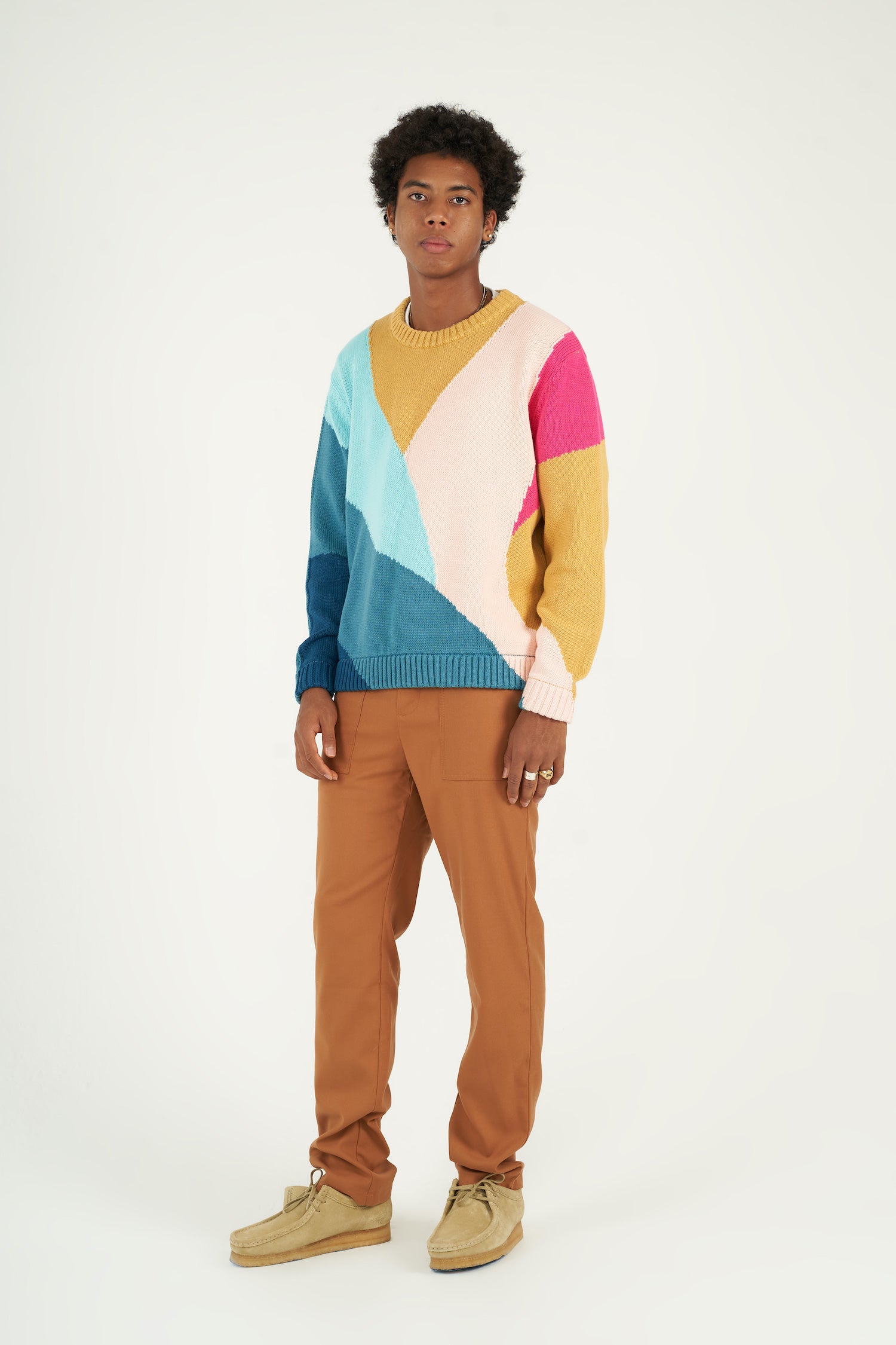 Layered Terrain Knitted Crewneck