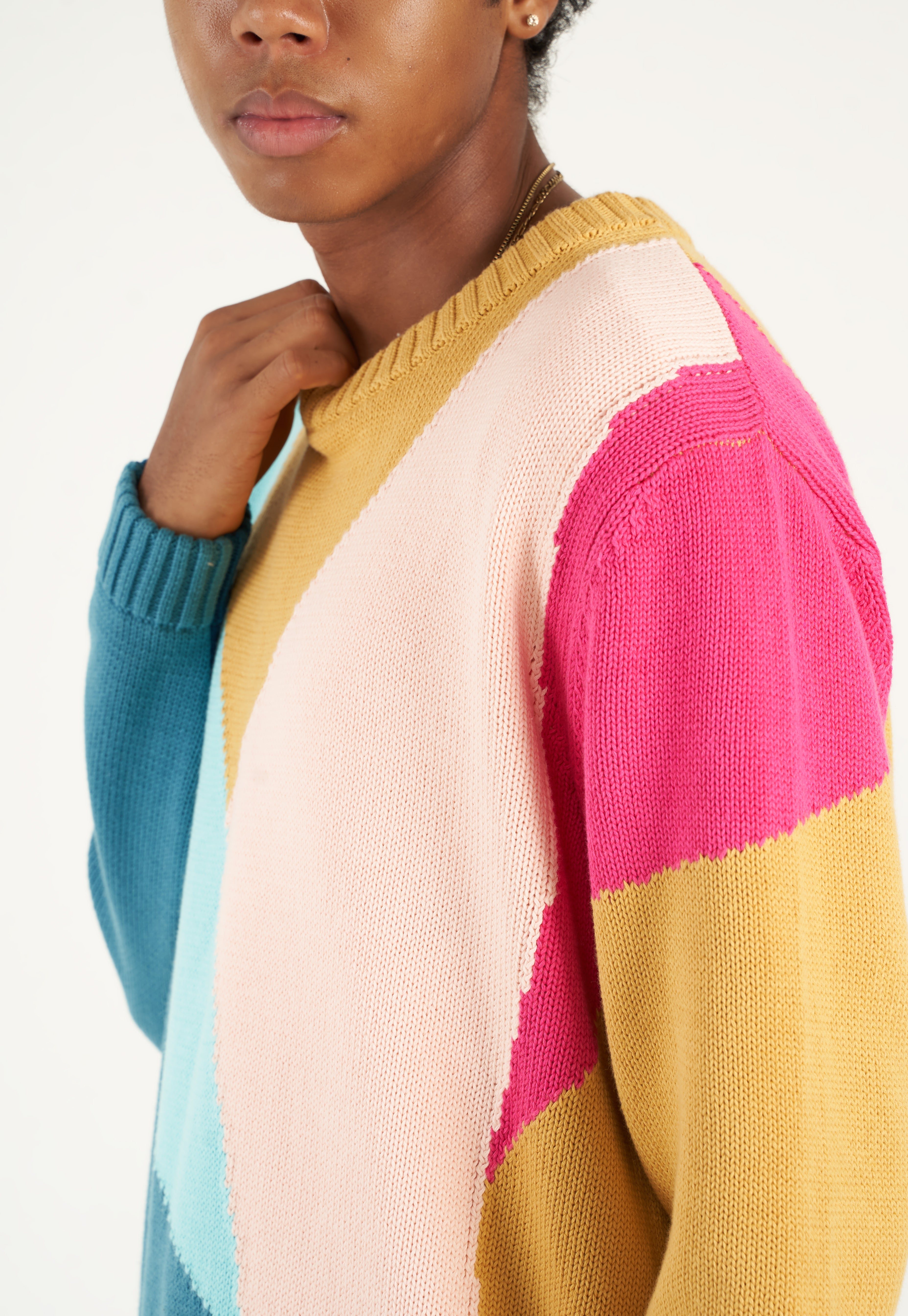 Layered Terrain Knitted Crewneck