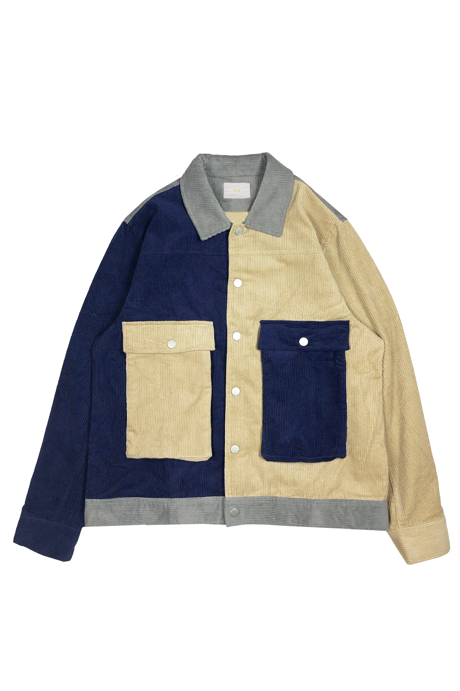 Multi-Panel Corduroy Blouson Jacket